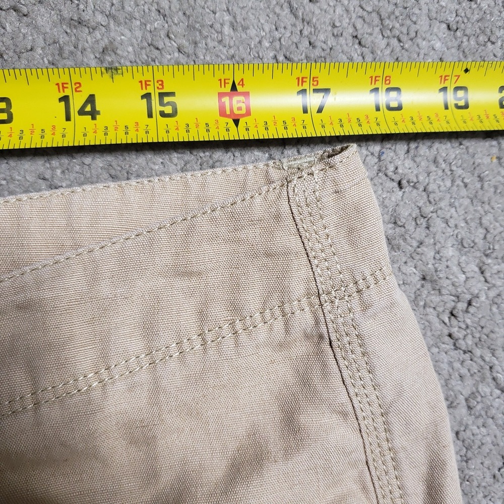 LL Bean Womens 14 Linen Blend Favorite Fit Cargo Pants Straight Leg 35" x 30" - Picture 9 of 10